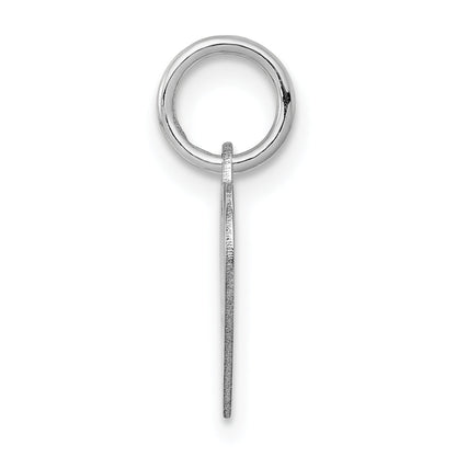 14K Weißgold Herz Plättchen Charm