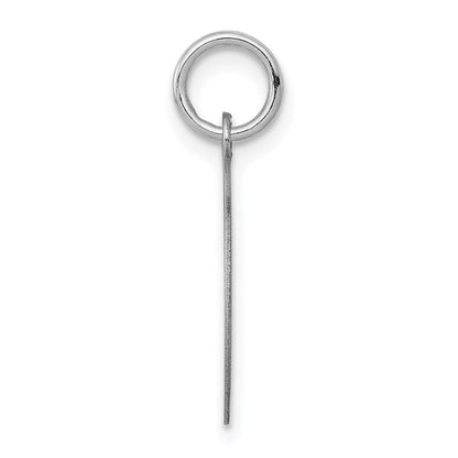 14K Weißgold Schlicht Kreisförmig Gravierbar Plättchen Charm