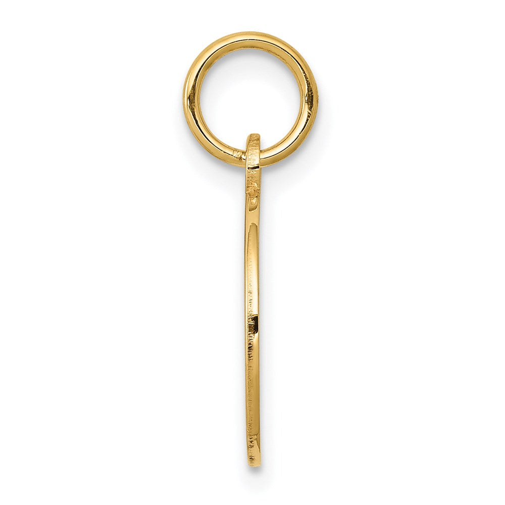 14K Weißgold 14K Weißgold mit Emaille.027 Stärke Kreisförmig Gravierbar Plättchen