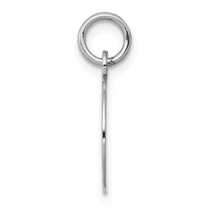 14K Weißgold Geätzt Gravierbar Rund Plättchen Charm