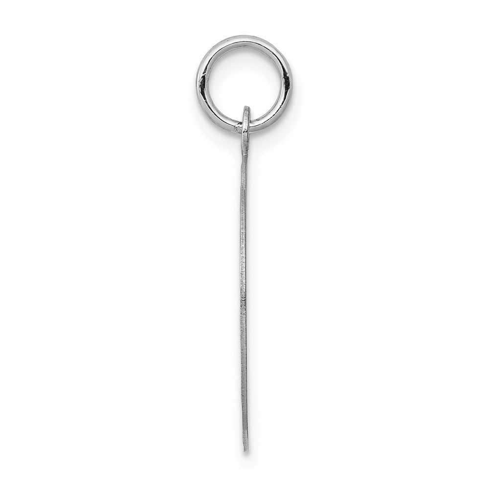 14K Weißgold Geätzt Gravierbar Rund Plättchen Charm
