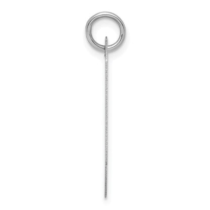14K Weißgold Schlicht Gravierbar Erkennungsmarke Plättchen Charm