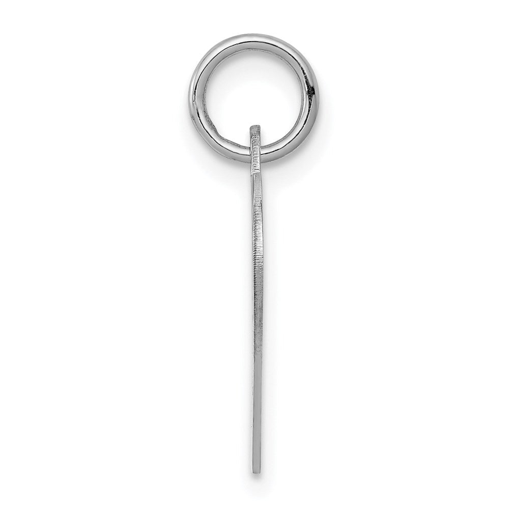 14K Weißgold Schlicht Gravierbar Herz Plättchen Charm
