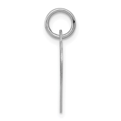 14K Weißgold Schlicht Gravierbar Herz Plättchen Charm