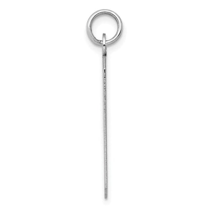 14K Weißgold Schlicht Rectangular Gravierbar Charm