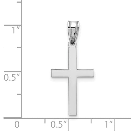 14K Weißgold 14K Weißgold Poliert Kreuz Anhänger