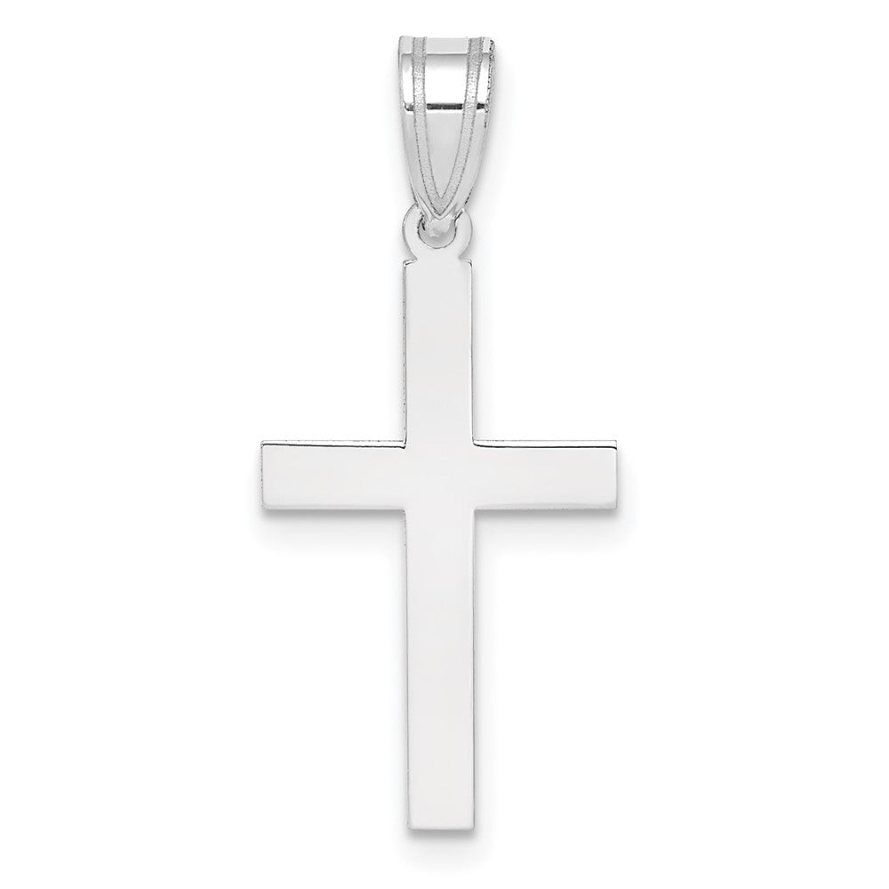 14K Weißgold 14K Weißgold Poliert Kreuz Anhänger