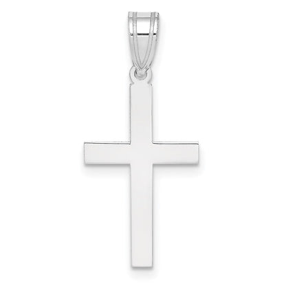 14K Weißgold 14K Weißgold Poliert Kreuz Anhänger