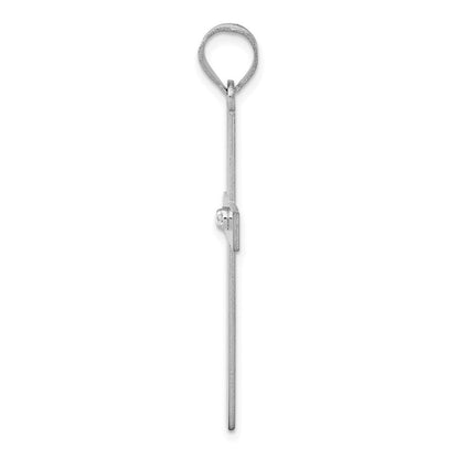 14K Weißgold Kreuzanhänger mit 0,02 ct. Diamant