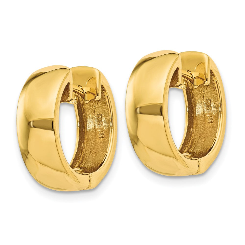 14K Gelbgold Rund Klappbar Creolen