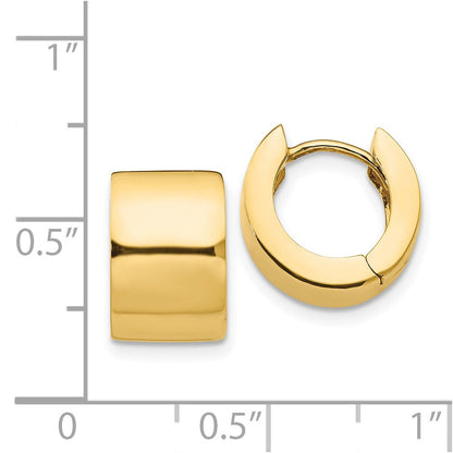14K Gelbgold Rund Klappbar Creolen