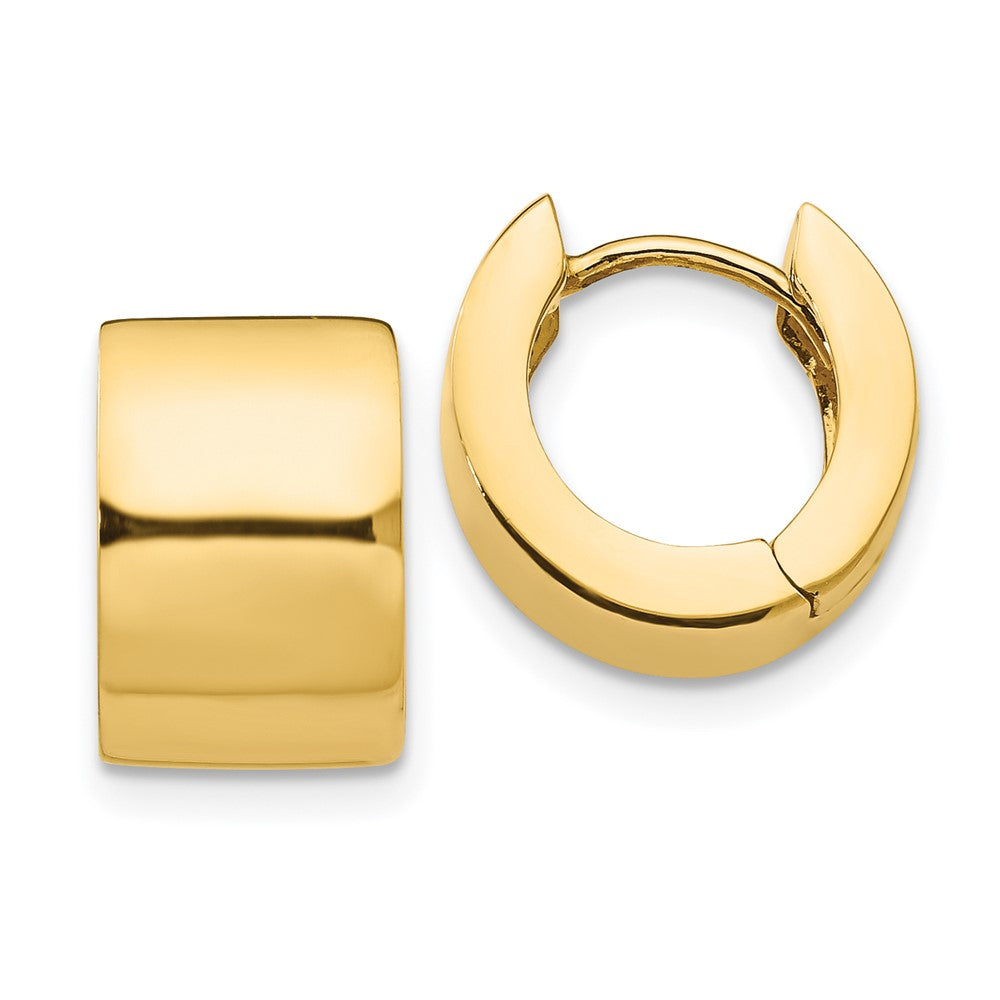 14K Gelbgold Rund Klappbar Creolen