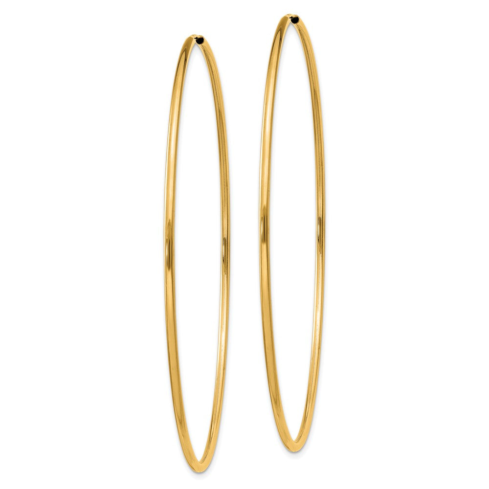 14K Gelbgold 1.5mm Poliert Rund Endlos Creolen