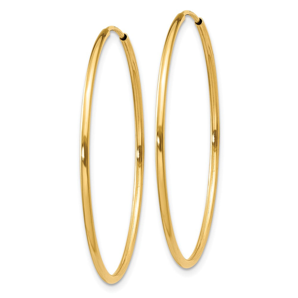 14K Gelbgold 1.25mm Endlos Creole Ohrring
