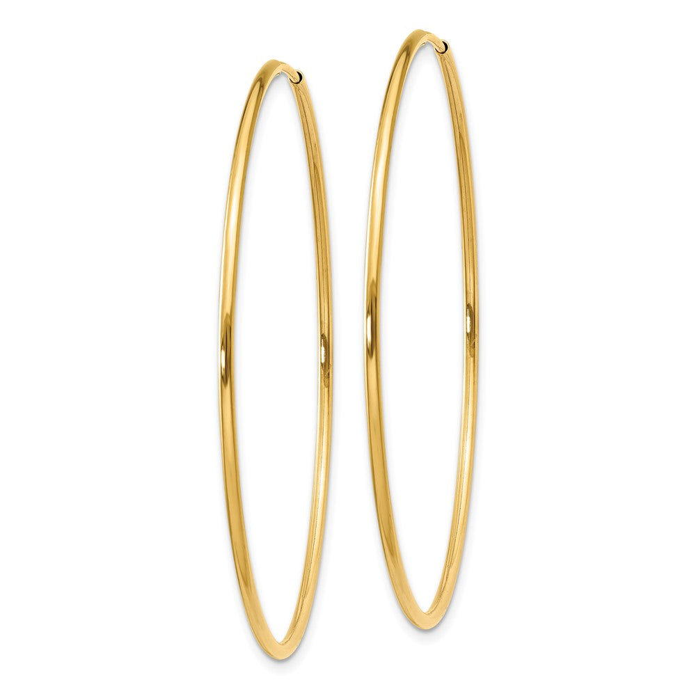 14K Gelbgold 1.25mm Endlos Creole Ohrring