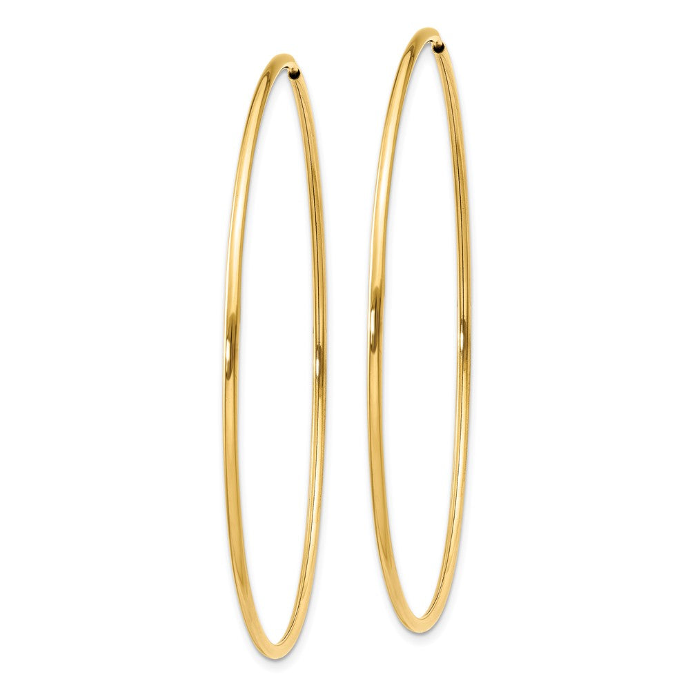 14K Gelbgold 1.25mm Endlos Creole Ohrring