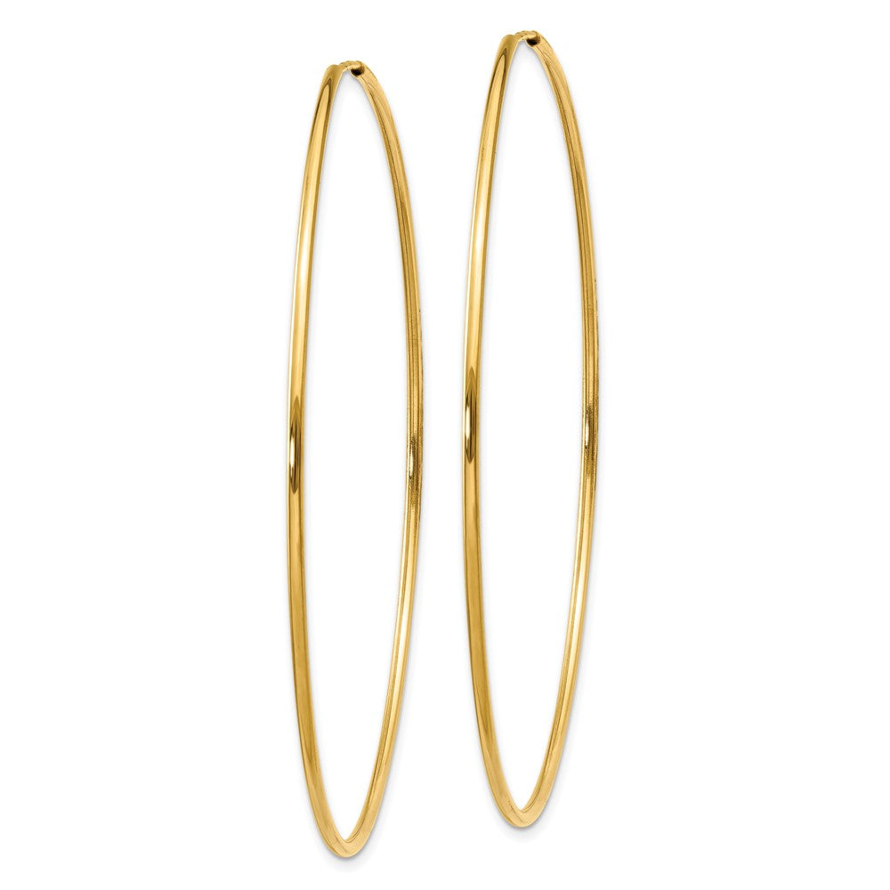 14K Gelbgold 1.25mm Endlos Creole Ohrring
