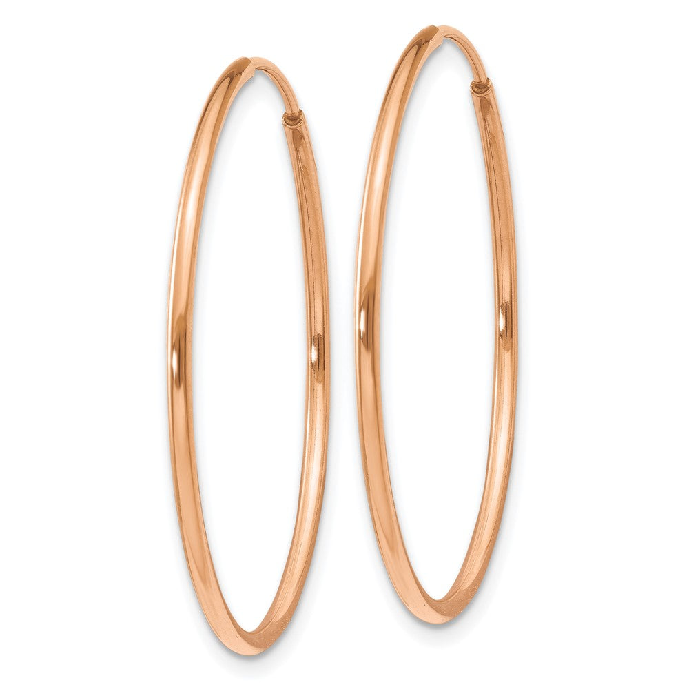 14K Roségold 1.2mm Poliert Endlos Creolen