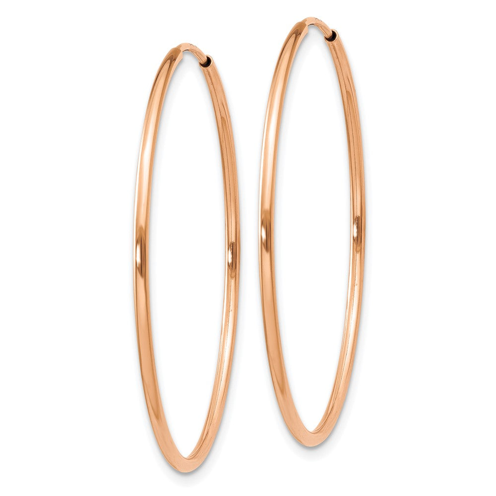 14K Roségold 1.2mm Poliert Endlos Creolen