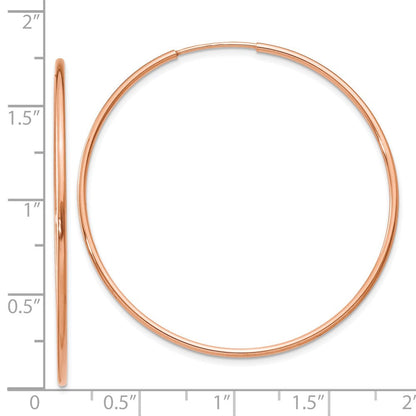 14K Roségold 1.2mm Poliert Endlos Creolen
