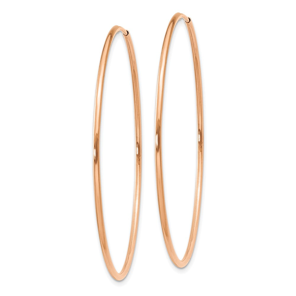 14K Roségold 1.2mm Poliert Endlos Creolen