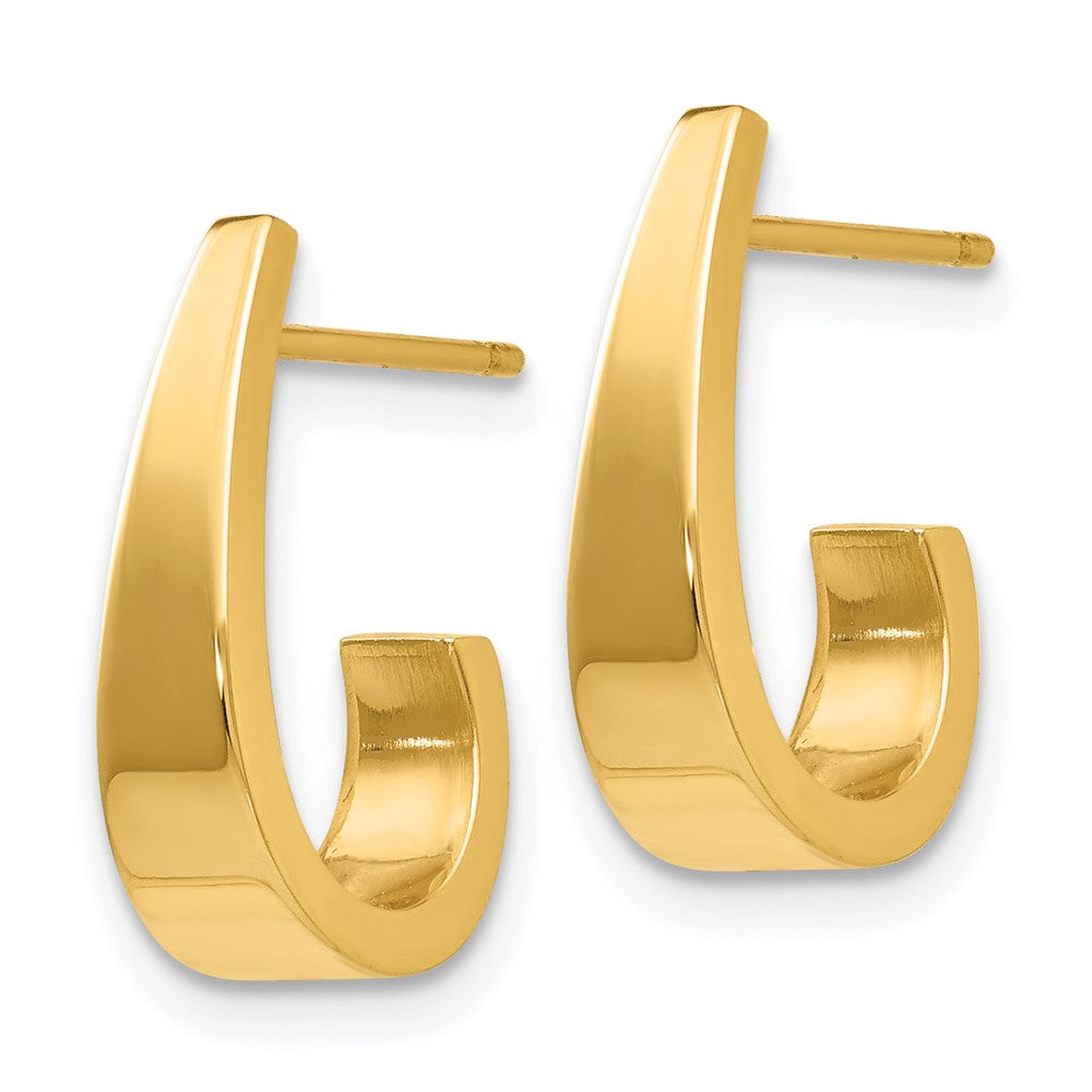 14K Gelbgold Klein Poliert J Creolen