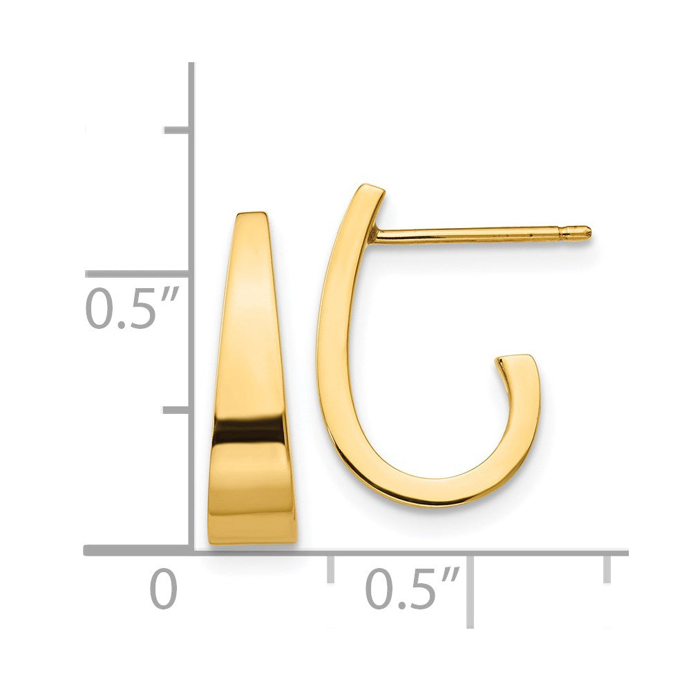14K Gelbgold Klein Poliert J Creolen