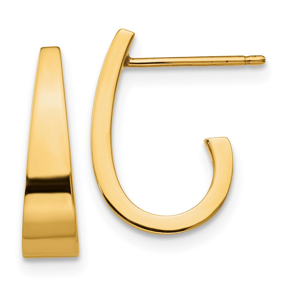 14K Gelbgold Klein Poliert J Creolen