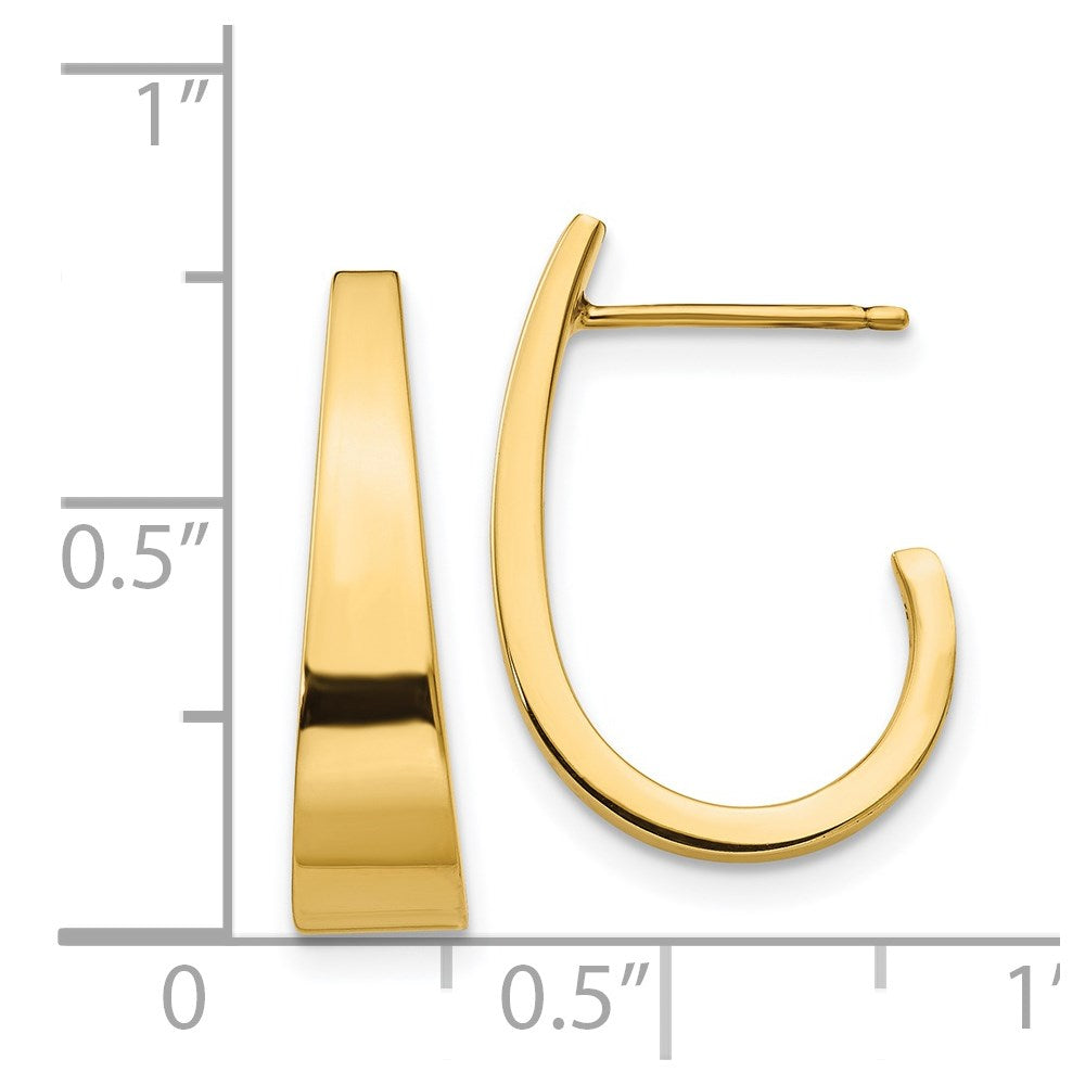 14K Gelbgold Mittel Poliert J Creolen