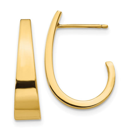 14K Gelbgold Mittel Poliert J Creolen