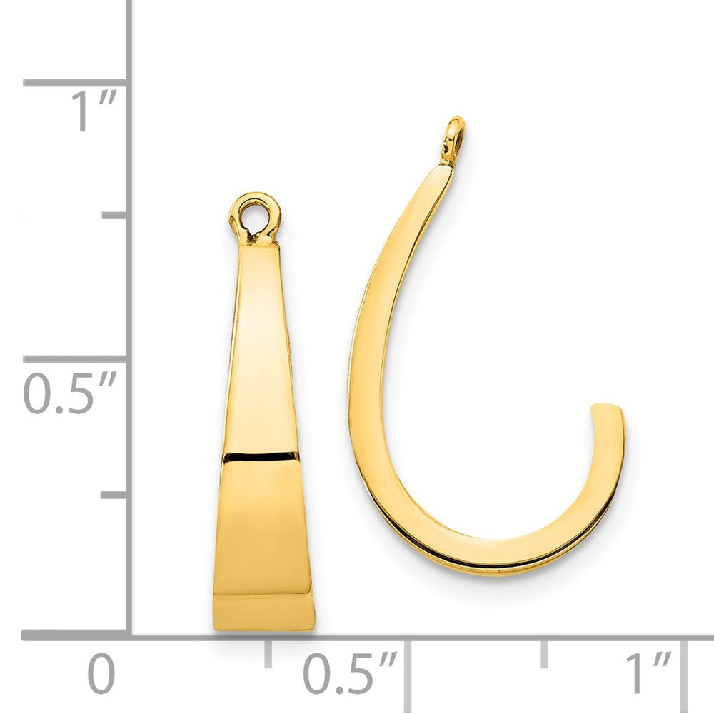 14K Gelbgold Poliert J Creole Ohrring Jacken