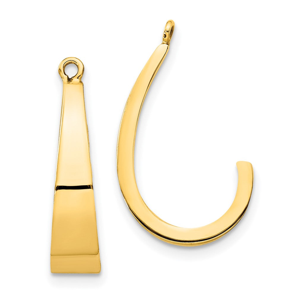 14K Gelbgold Poliert J Creole Ohrring Jacken