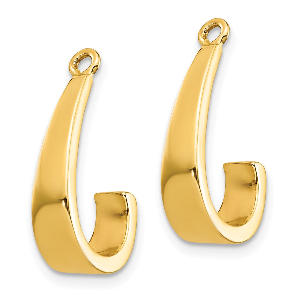 14K Gelbgold Poliert J Creole Ohrring Jacken
