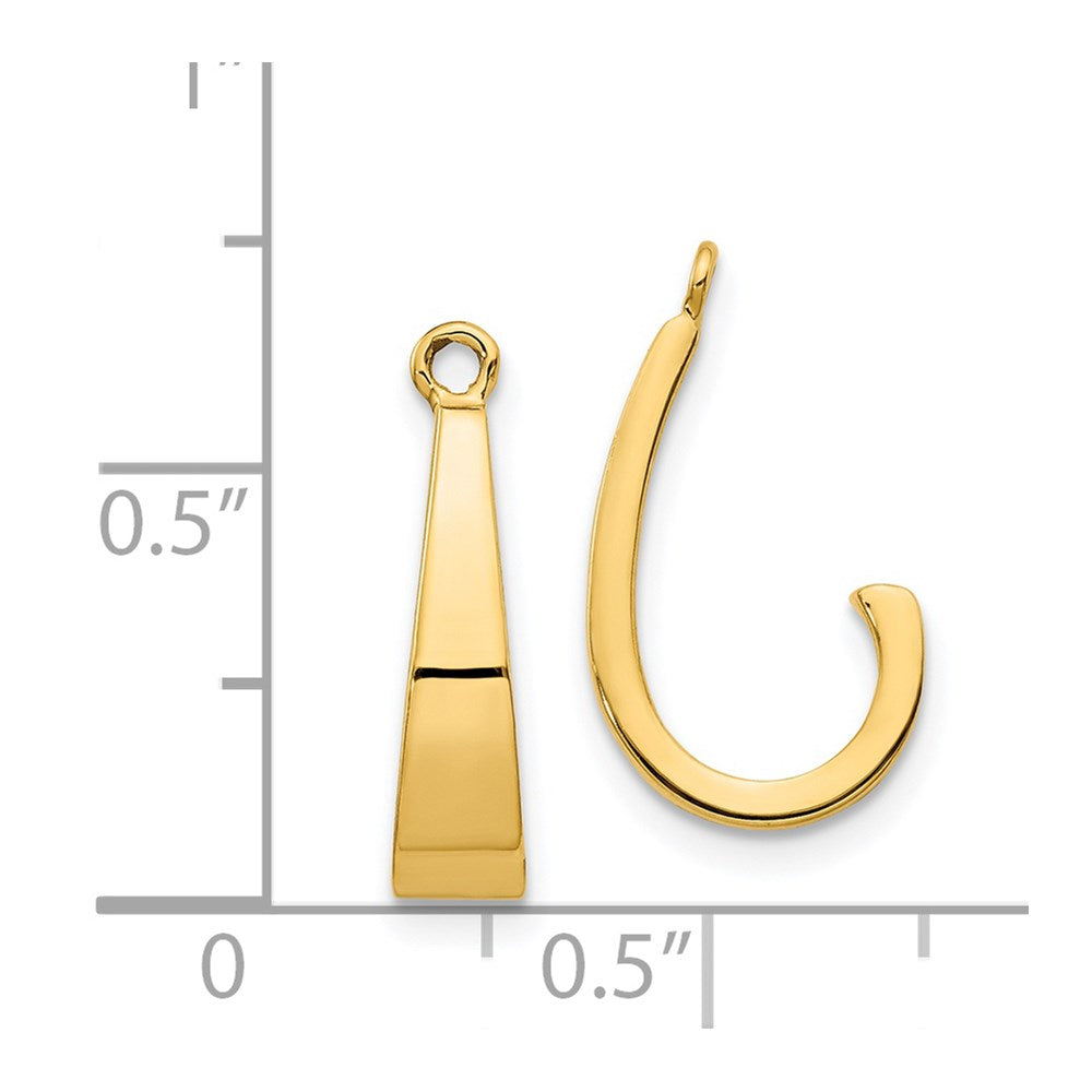 14K Gelbgold Poliert J Creole Ohrring Jacken