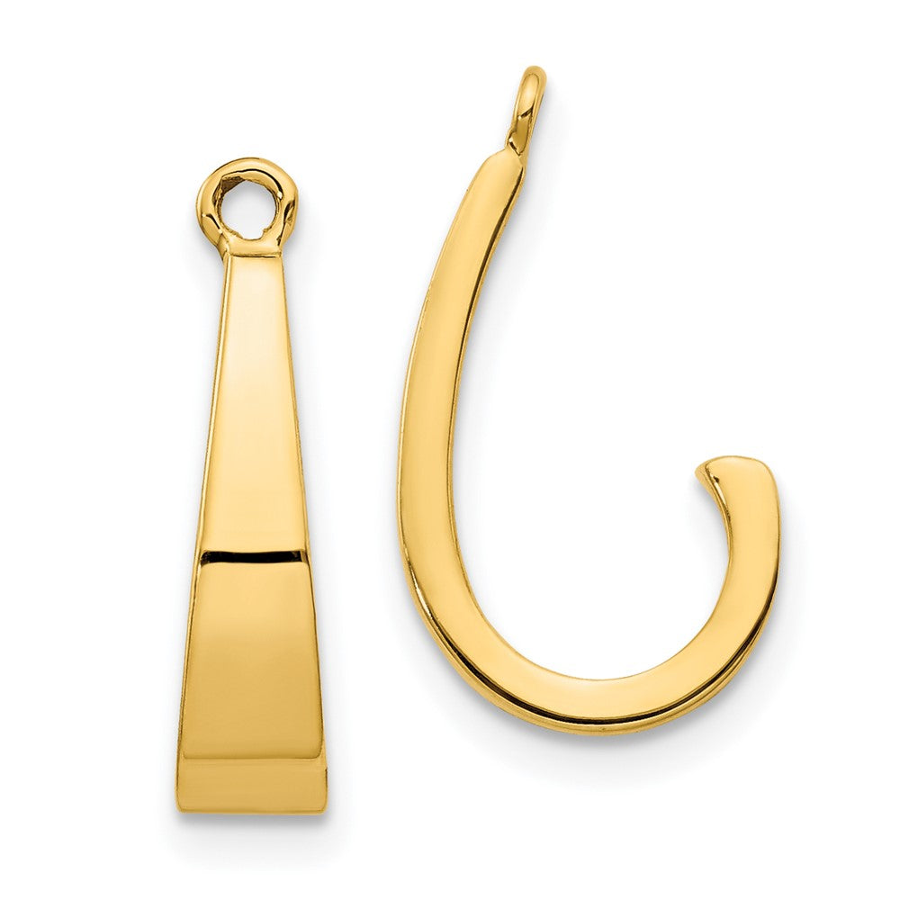 14K Gelbgold Poliert J Creole Ohrring Jacken