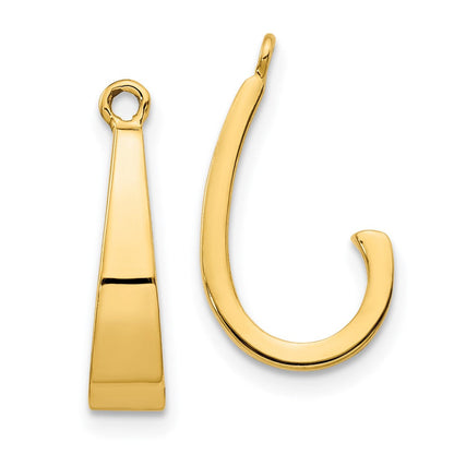 14K Gelbgold Poliert J Creole Ohrring Jacken