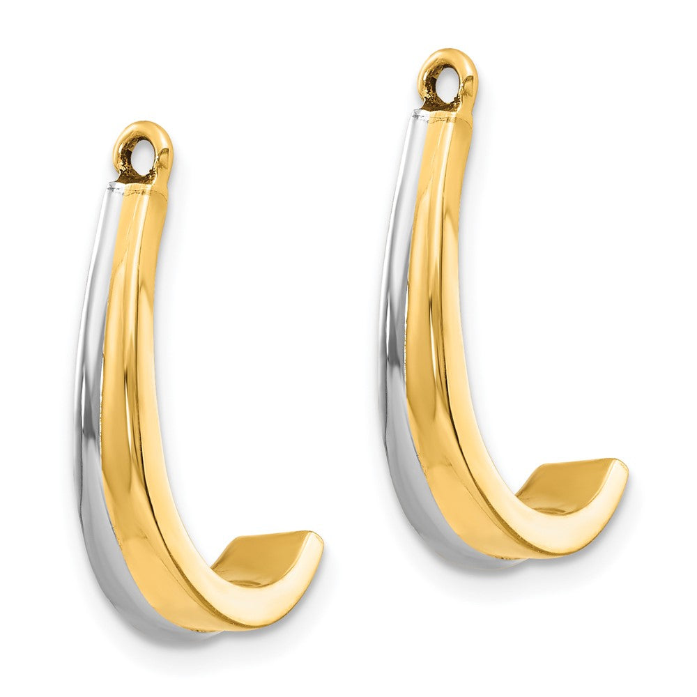 14K Gelb & Rhodium Poliert J Creole Ohrring Jacken