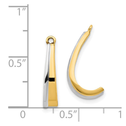 14K Gelb & Rhodium Poliert J Creole Ohrring Jacken