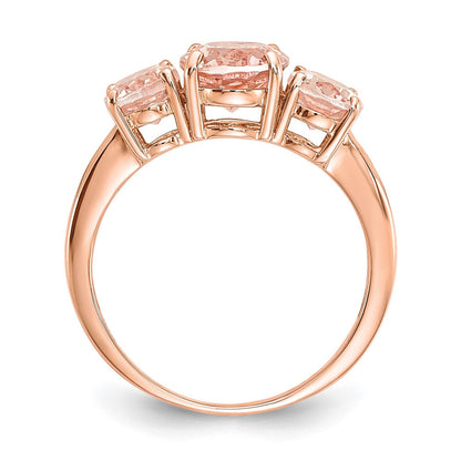 14K Rosegold Morganit-Ring