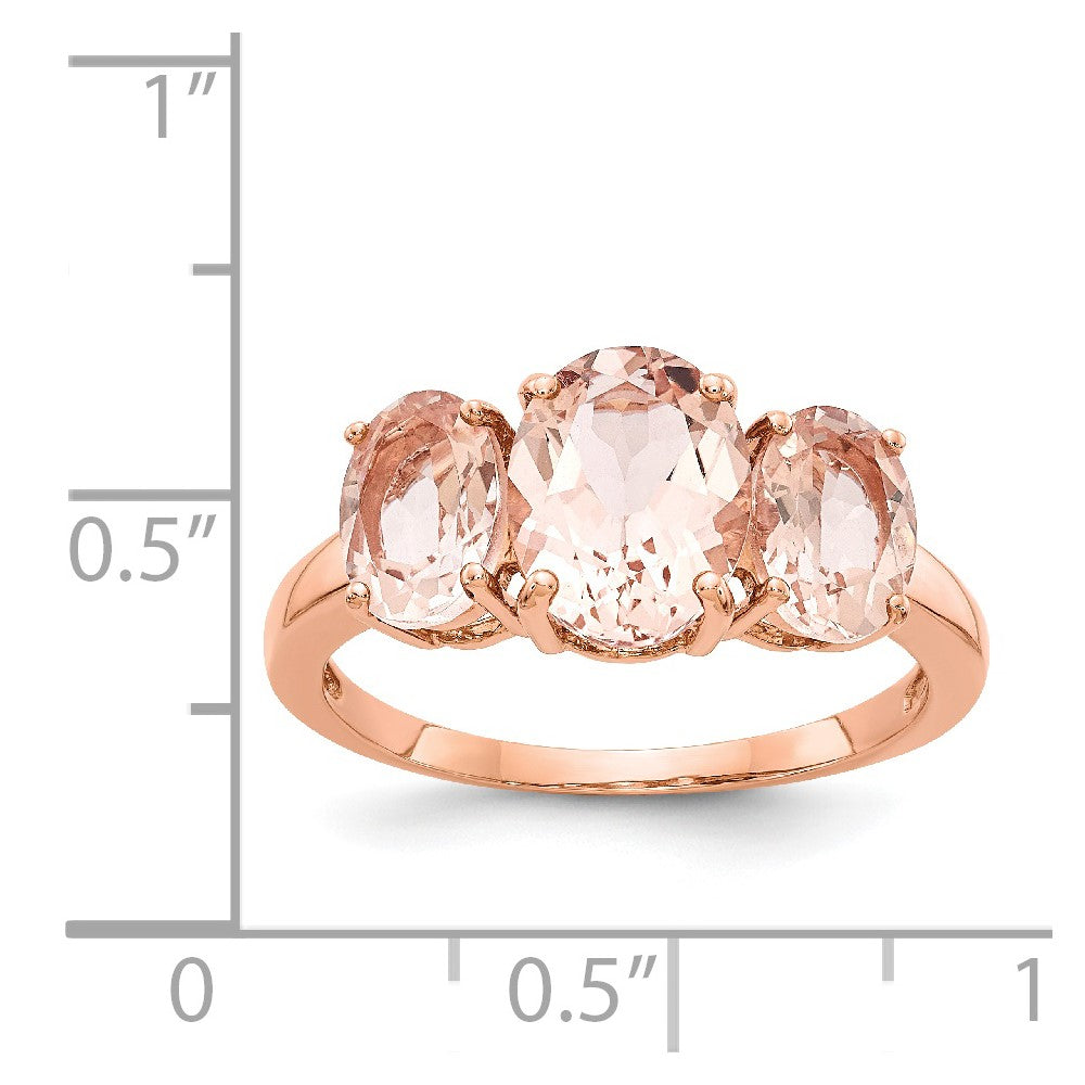 14K Rosegold Morganit-Ring