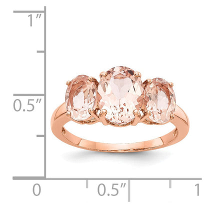 14K Rosegold Morganit-Ring