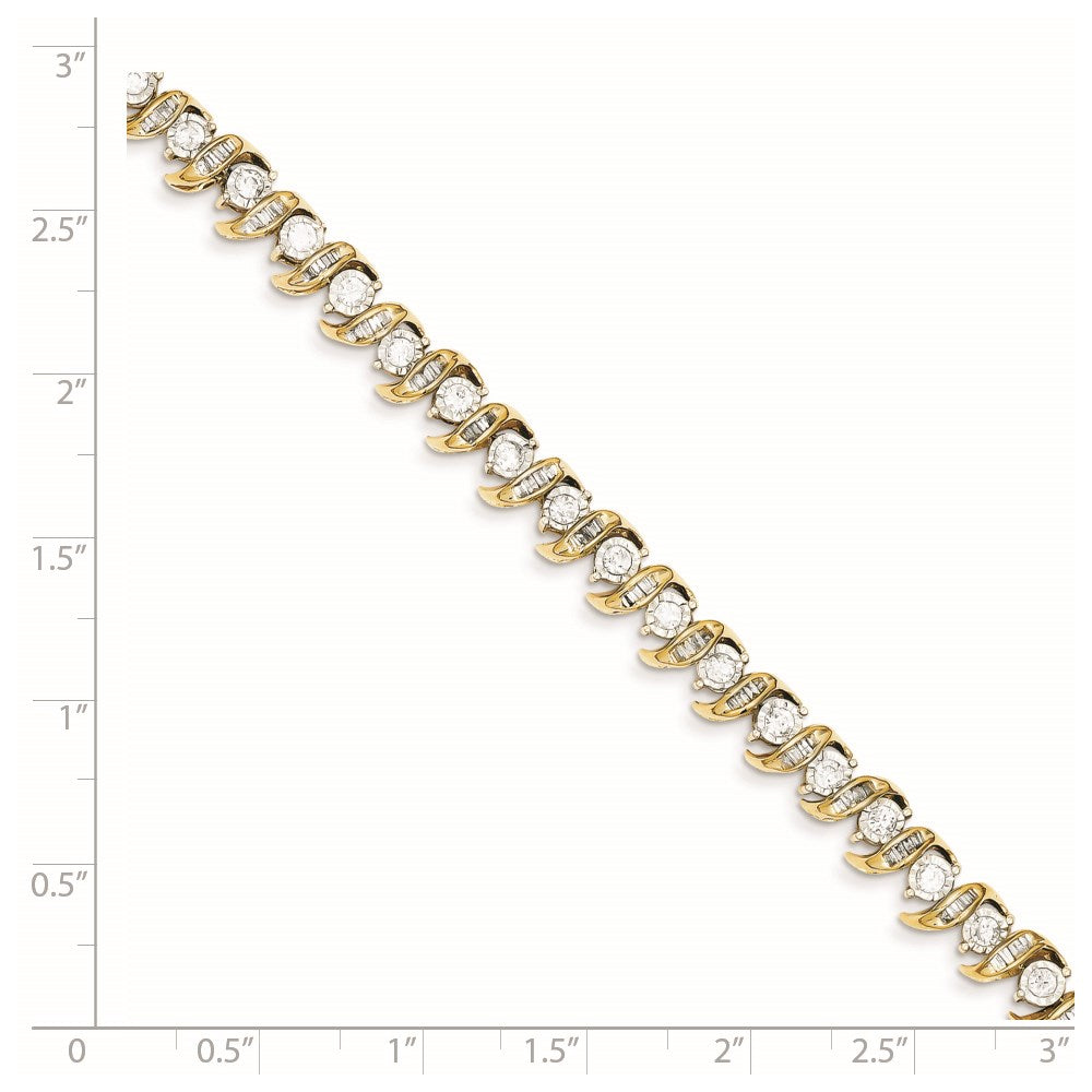 14K Gelbgold Diamant Armband