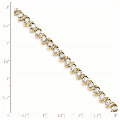14K Gelbgold Diamant Armband