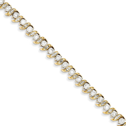 14K Gelbgold Diamant Armband
