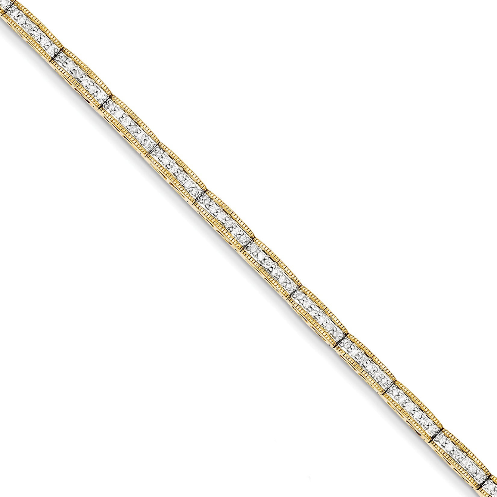 14K Gelbgold Diamant Armband