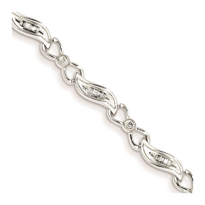 14K Weißgold Diamant Fantasie Armband