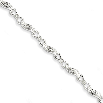 14K Weißgold Diamant Fantasie Armband