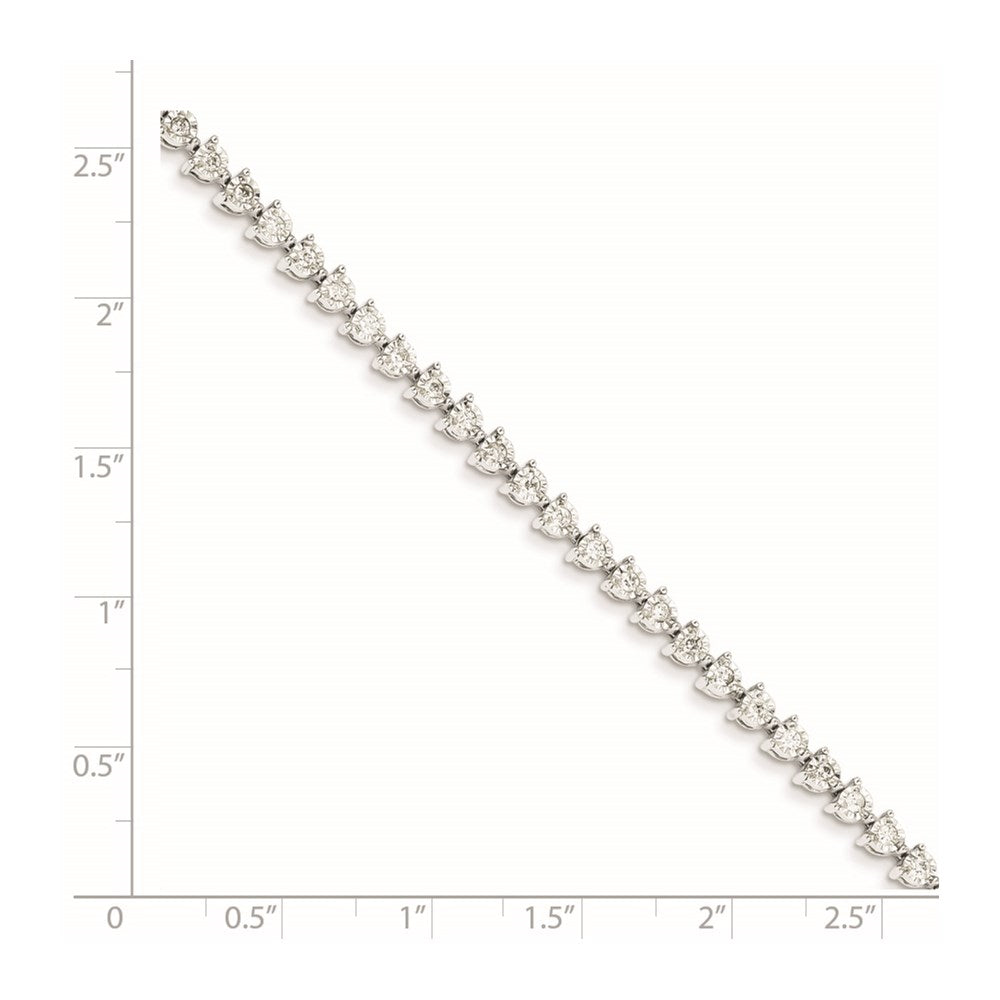14K Weißgold Diamant Armband