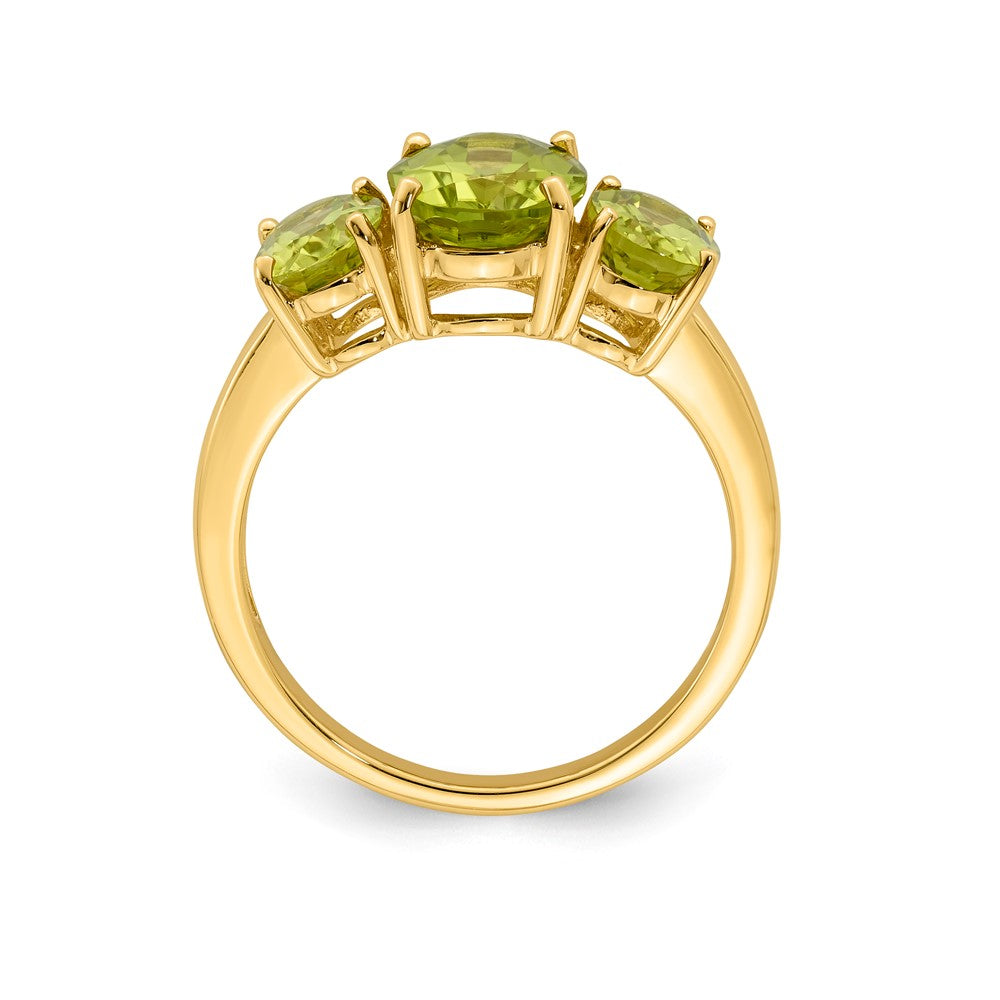 14K Gelbgold Ring mit ovalem Peridot