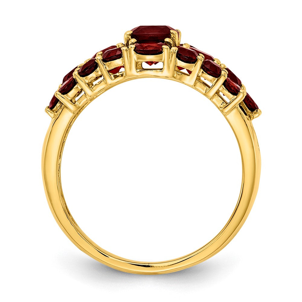 14K Gelbgold Granat-Ring